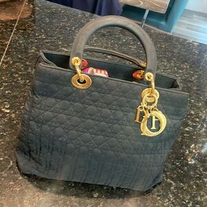 Lady Dior Black Cloth! Vintage.